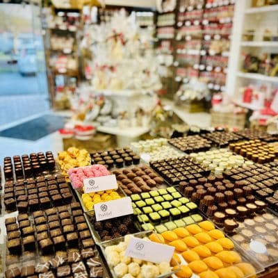 Photo de chocolats mis en scene