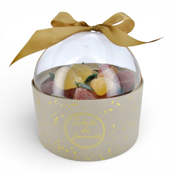 Choco Crush pâtes de fruits – grande bulle gourmande avec dôme transparent et ruban