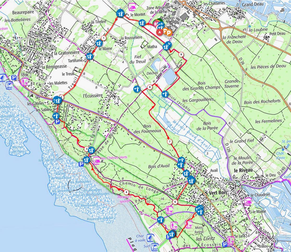 Tracé du parcours 10 km — Chokaté Run